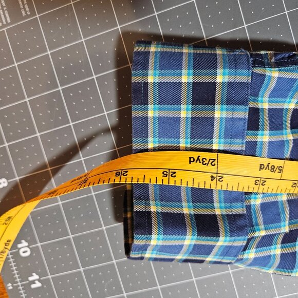 Mens Duluth Trading Co. Blue Plaid Long Sleeve Button-Down Shirt Cotton Blend Cl - Picture 13 of 16